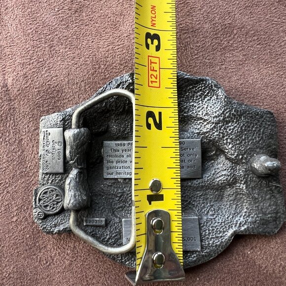 Vintage‎ Belt Buckle VFW 1989-1990 Proud To Serve Limited Edition Eagle Siskiyou - Picture 8 of 10